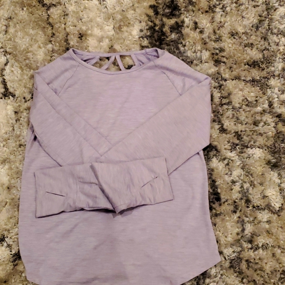 Purple long sleeve shirt size L in girls